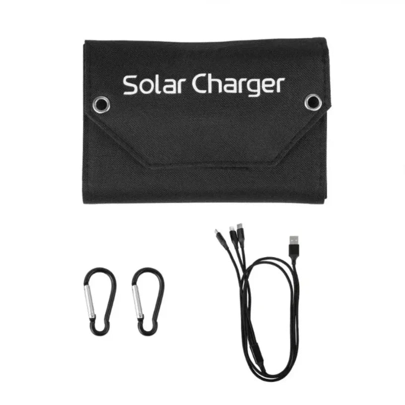 Portable 100W Foldable Solar Panel 5V USB Portable Folding Bag for Cell Phone Outdoor Waterproof Power Bank for Camping Hiking