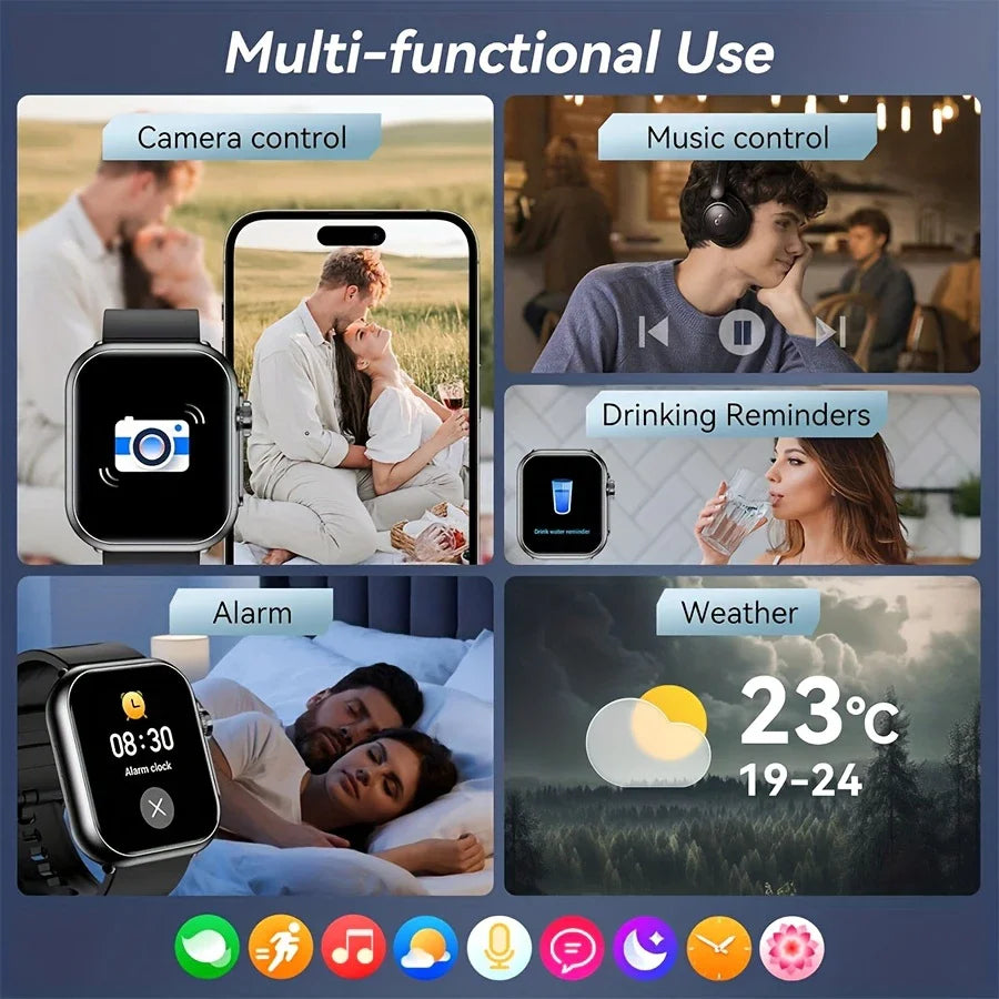 Watch Ultra 2 SE Men Women Smart Bracelet 1000mAh Battery GPS AMOLED Display Bluetooth Call Sport Waterproof Smart Watch For IOS