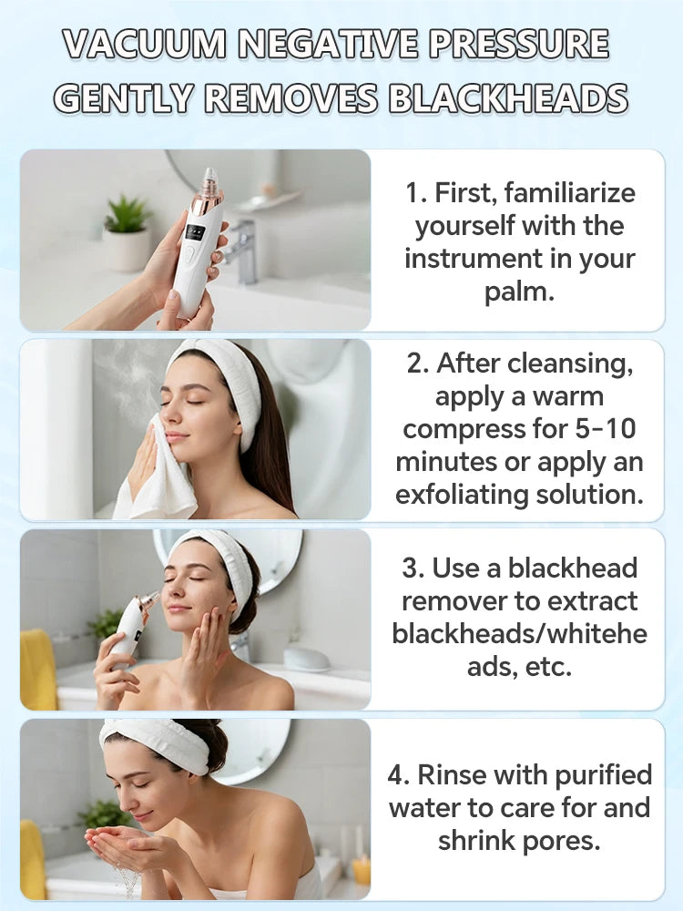 Blackhead and Blemish Removal Blackhead remover mask-pore vacuum-blackhead remover-nose blackhead remover- In StockFast Shipping