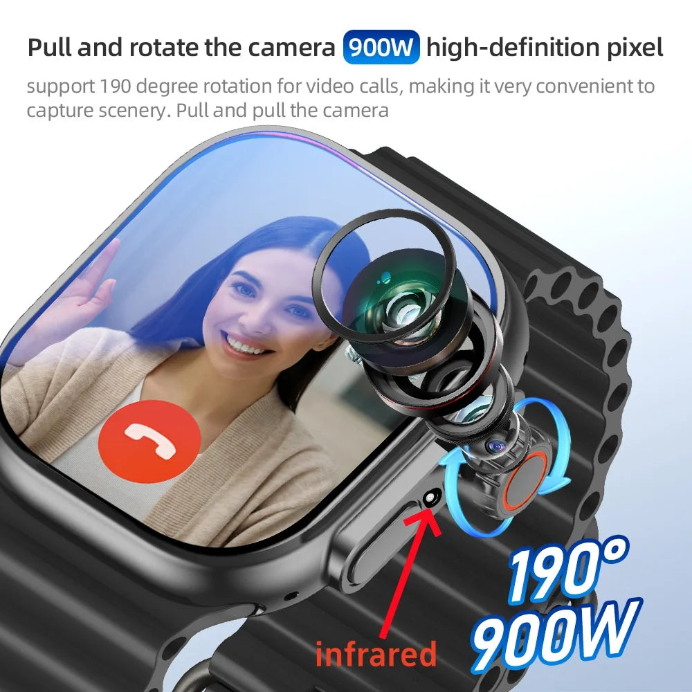 Ultra 4 Smartwatch 5G Full Netcom Touch ID 2.29inch Amoled Smart Watch With Rotary Camera GPS Position WIFI Infrared Sim Card