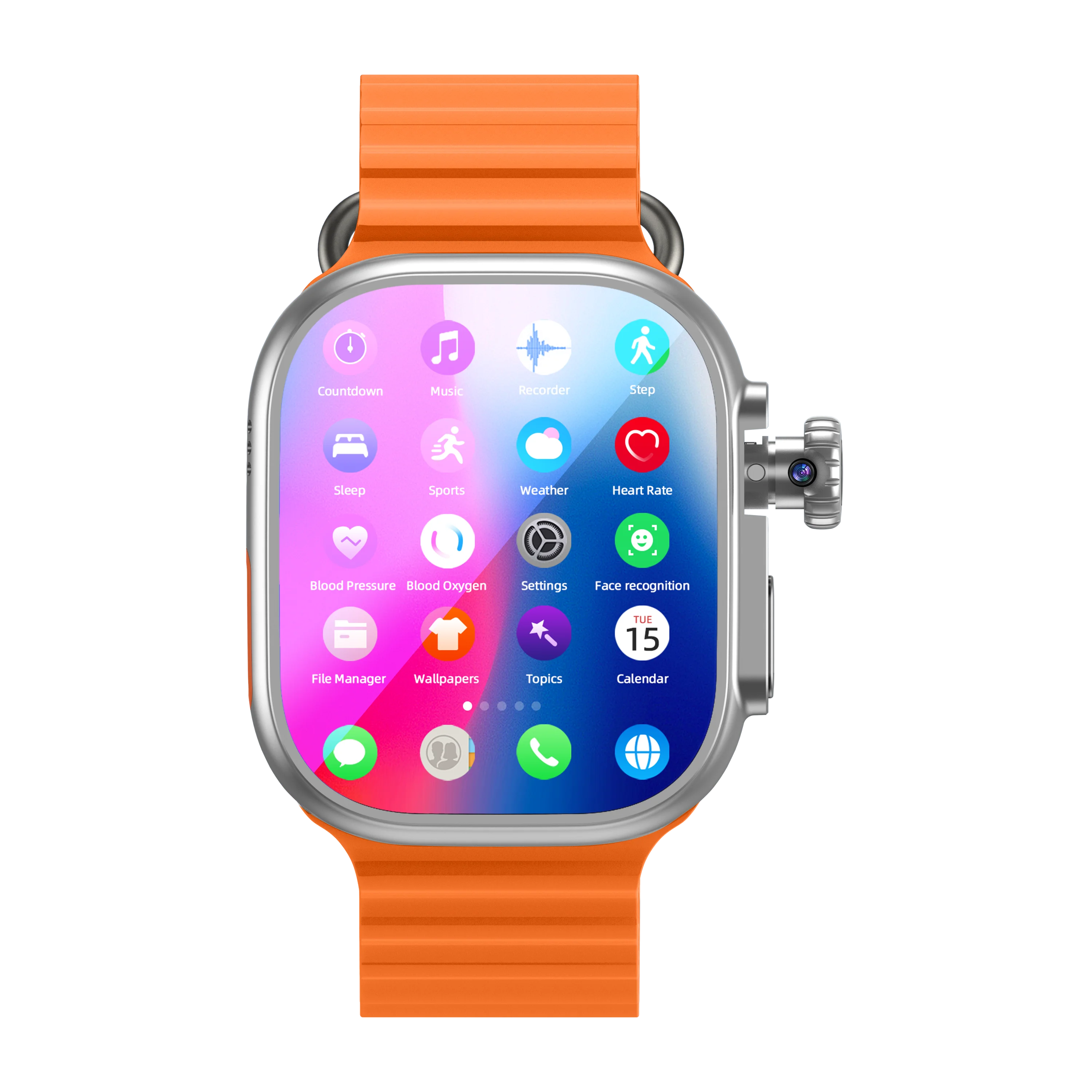 Ultra 4 Smartwatch 5G Full Netcom Touch ID 2.29inch Amoled Smart Watch With Rotary Camera GPS Position WIFI Infrared Sim Card