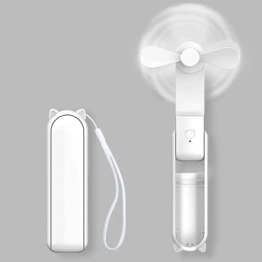 USB Rechargeable Portable Mini Handheld Fan 3 Speed Adjustable Small Pocket Fan Cute 2000mAh Strong Wind Electric Fan Travel