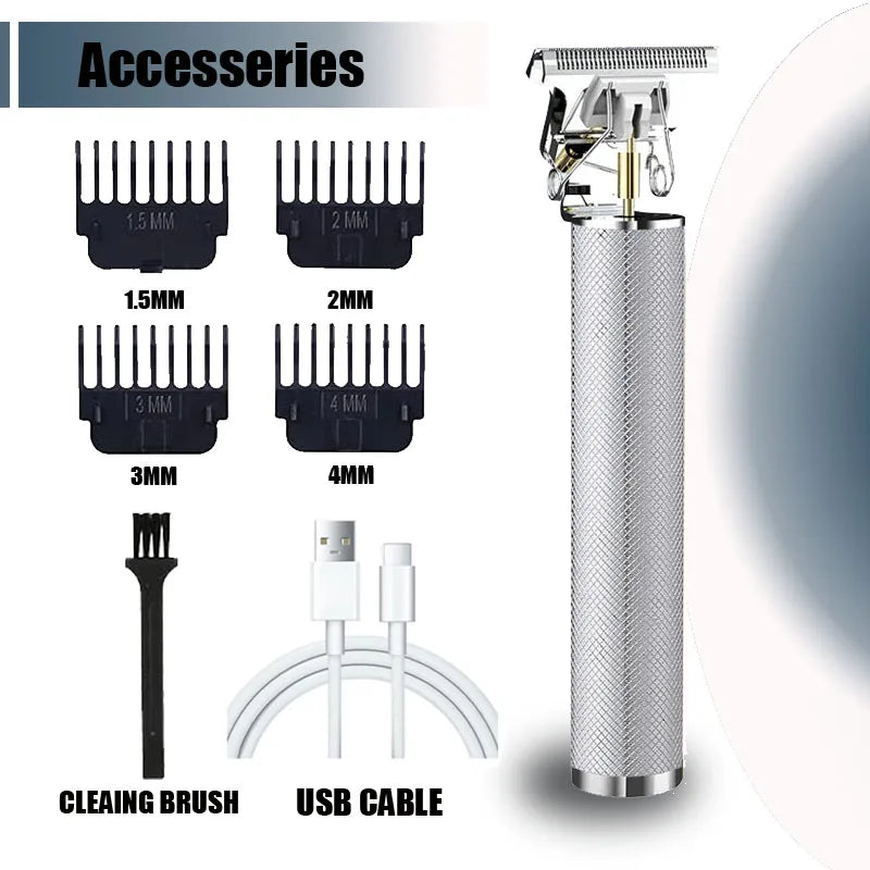 Professional Electric T9 Hair Clipper USB Cordless Beard Trimmer Haircut Grooming Kit Hair Cutting Machine for Stylists
