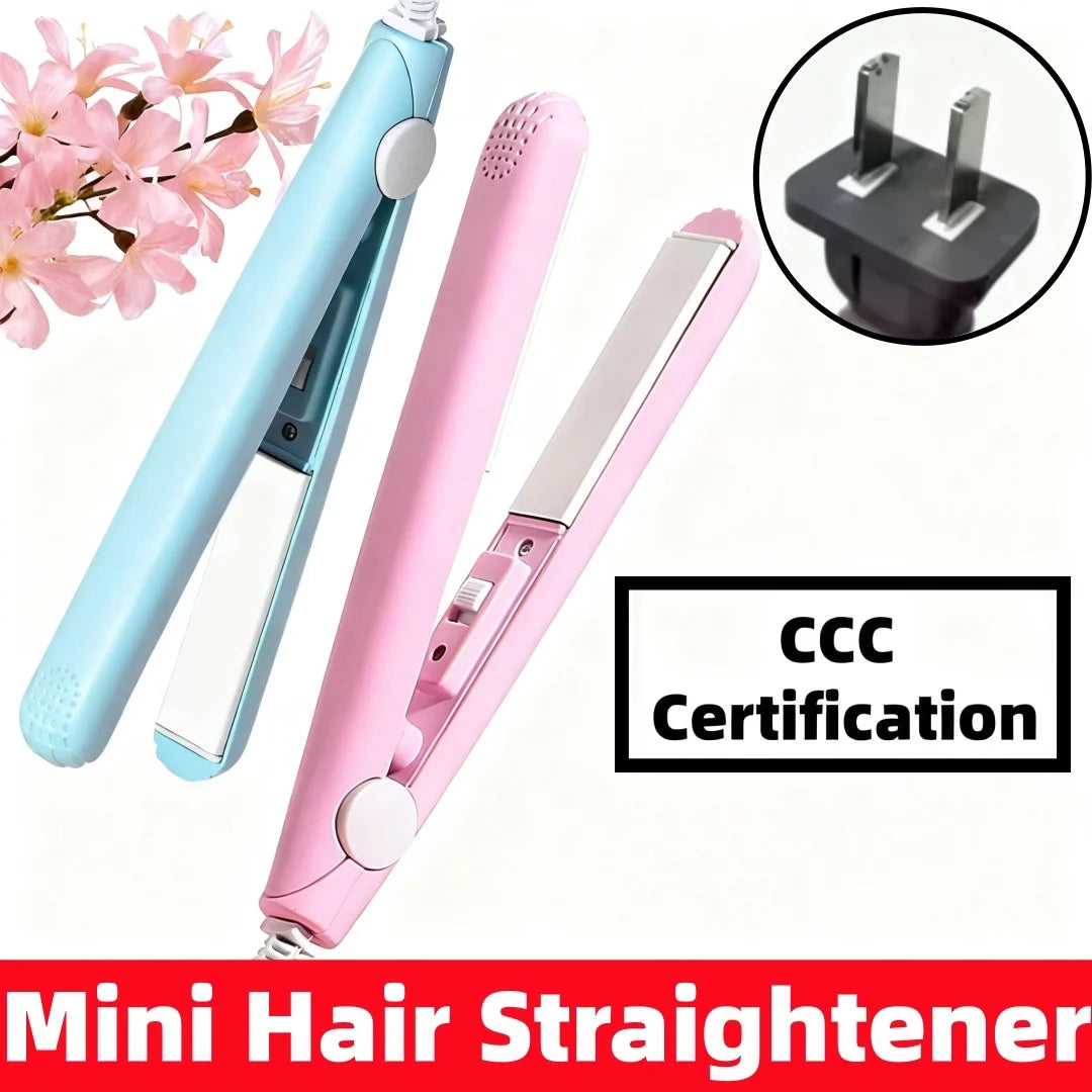 289（2）---- Mini Hair Straightener  - Portable Air Bangs Inward Curls Tool for Women & Students
