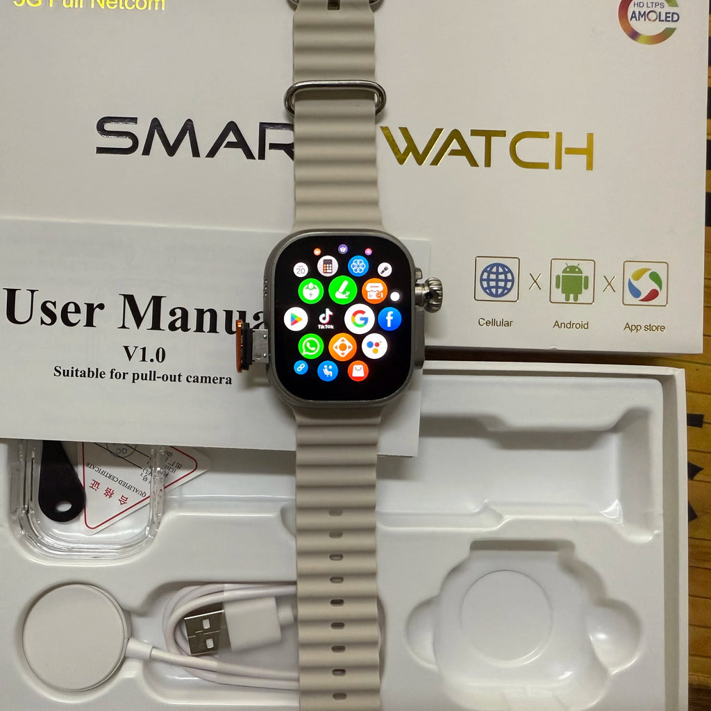 Ultra 4 Smartwatch 5G Full Netcom Touch ID 2.29inch Amoled Smart Watch With Rotary Camera GPS Position WIFI Infrared Sim Card