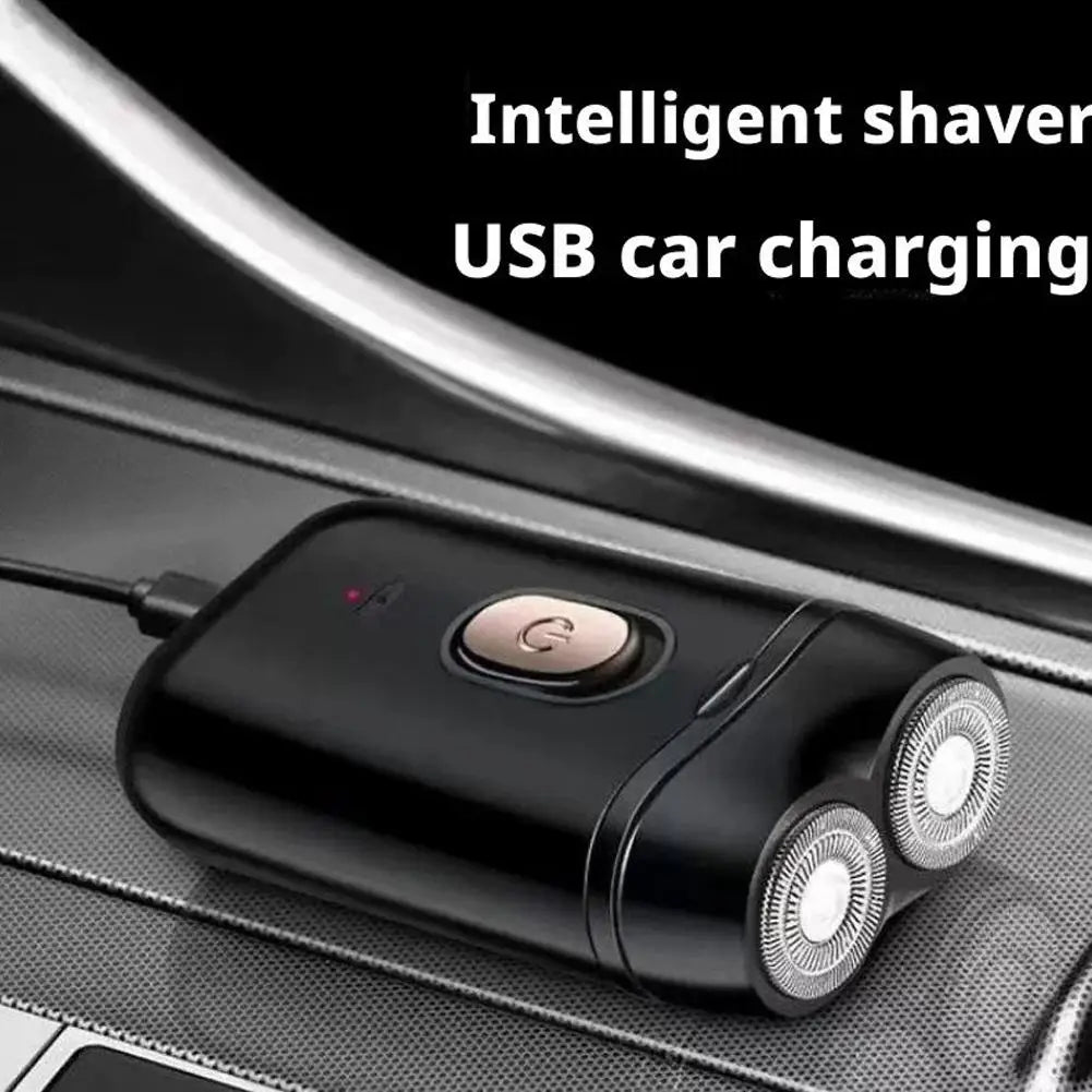 USB Rechargeable Electric Shaver for Men Portable Waterproof Mini Travel Rotary Razor