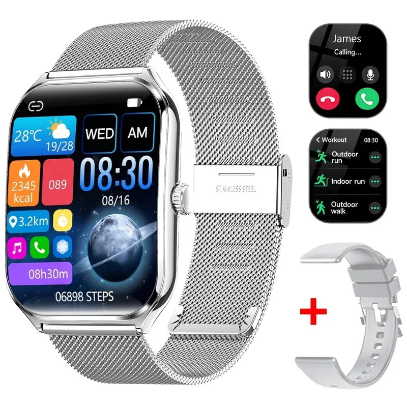 2026New Ultra Thin Smart Watch men 1.96" AMOLED 360*360 HD Pixel Display Always Show Time Call Reminder Smartwatch Ladies