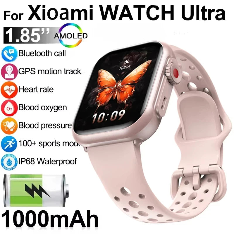 2026 New Women Watch Ultra 2 SE Smart Watches 1000mAh 1.85"AMOLED Full Touch Screen BT Call Smartwatch For IOS Android Gift