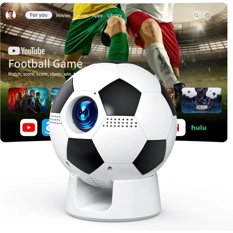Portable 1080P Mini Projector with Android 13, Bluetooth, Auto Keystone, Ideal for Home and Outdoor Use, Compatible with HDMI an