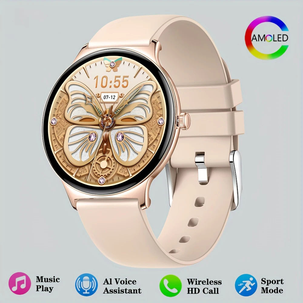 2026 New Ultra Thin1.43 inch HD 360*360 TFT Women Smart Watch Fitness Tracker Sports Bracelet Bluetooth Call Fashion Smart watch