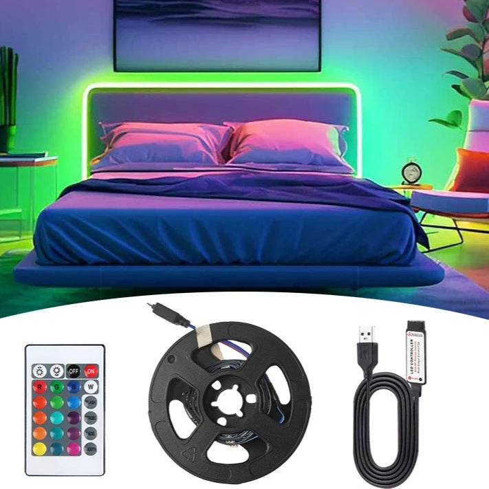 RGB 5050 Strip Light with24 Key Controller, 1m~40m Led Strip Lights for Bedroom, Kitchen, TV, Holidays (Halloween, Birthday)