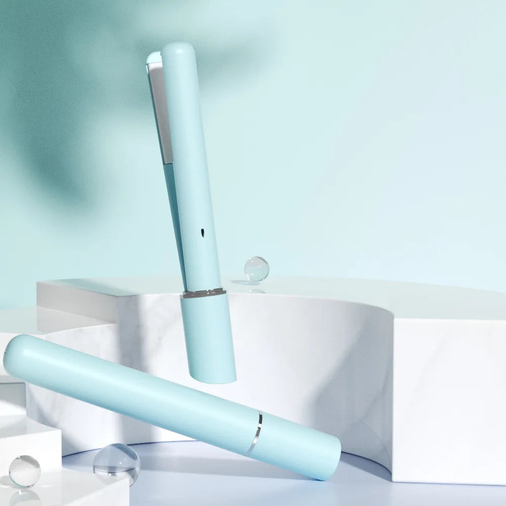 Mini Hair Straightener 2 in 1 Straighten and Curl 25W Low Power Safe Ceramic Coating Anti Scald Portable Travel Flat Iron