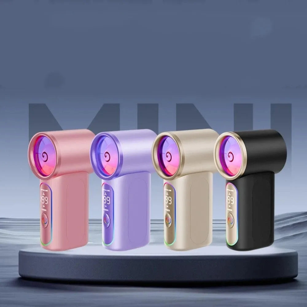 Lightweight Mini Handheld Fan Mini Size USB Rechargeable Portable Fan Powerful Turbo Airflow Compact Design USB Rechargeable Fan