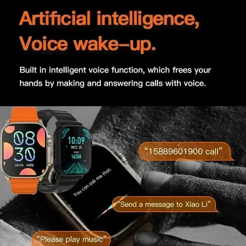 7 Watch Straps New S900 Ultra Smartwatch 2.2HD Amoled Circular Screen ECG Monitoring Reloj Inteligente with Protective Case