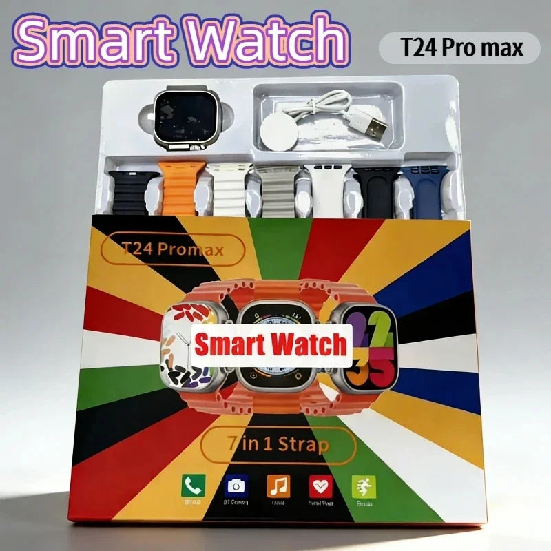 7 Watch Straps New S900 Ultra Smartwatch Amoled Circular Screen ECG Monitoring Reloj inteligente with Protective Case