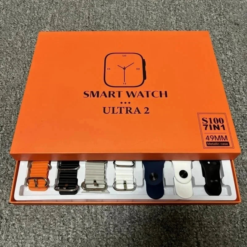 7 Watch Straps New S900 Ultra Smartwatch 2.2HD Amoled Circular Screen ECG Monitoring Reloj Inteligente with Protective Case