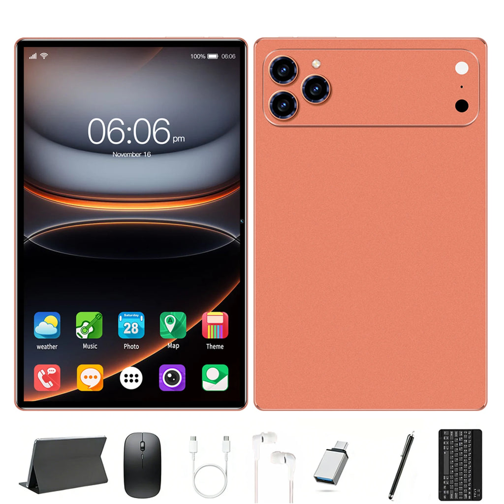Android 15 tablet, 10.1-inch tablet, 8GB + 256GB, expandable, 2-in-1 tablet with keyboard, protective case, stylus, octa-core