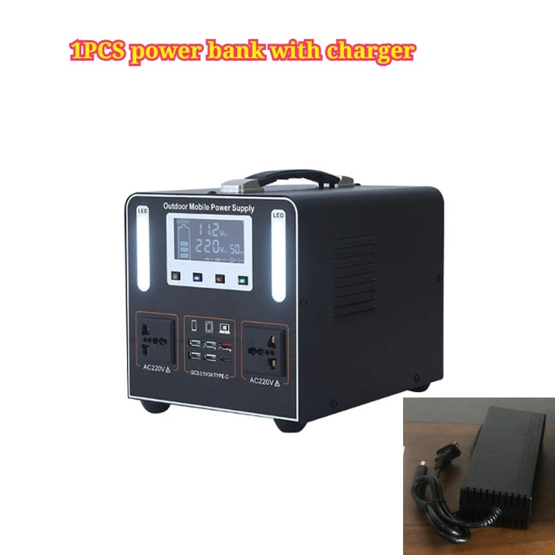 500Wh 500W 220V Portable Power Station Solar Generator Emergency Backup Battery Power Supply for Home Outdoor Camping Stall