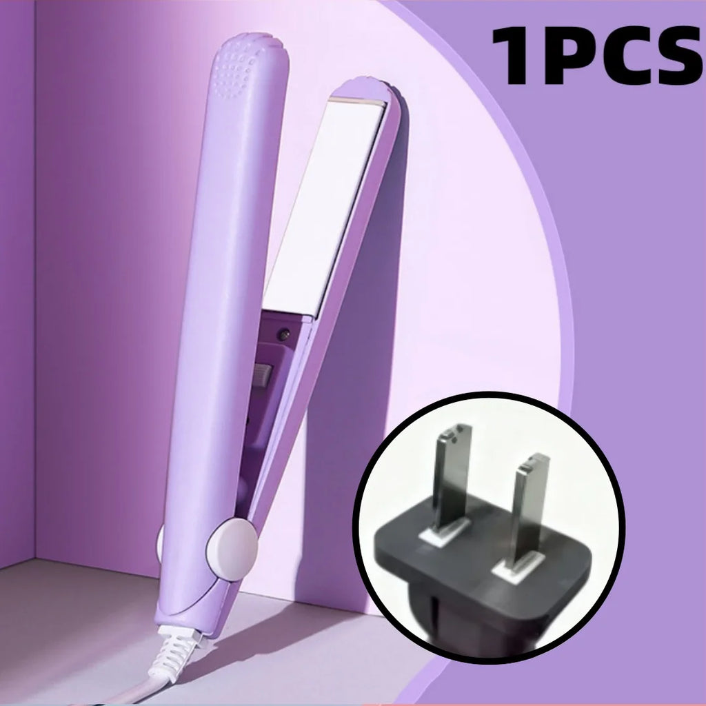 289（2）---- Mini Hair Straightener  - Portable Air Bangs Inward Curls Tool for Women & Students