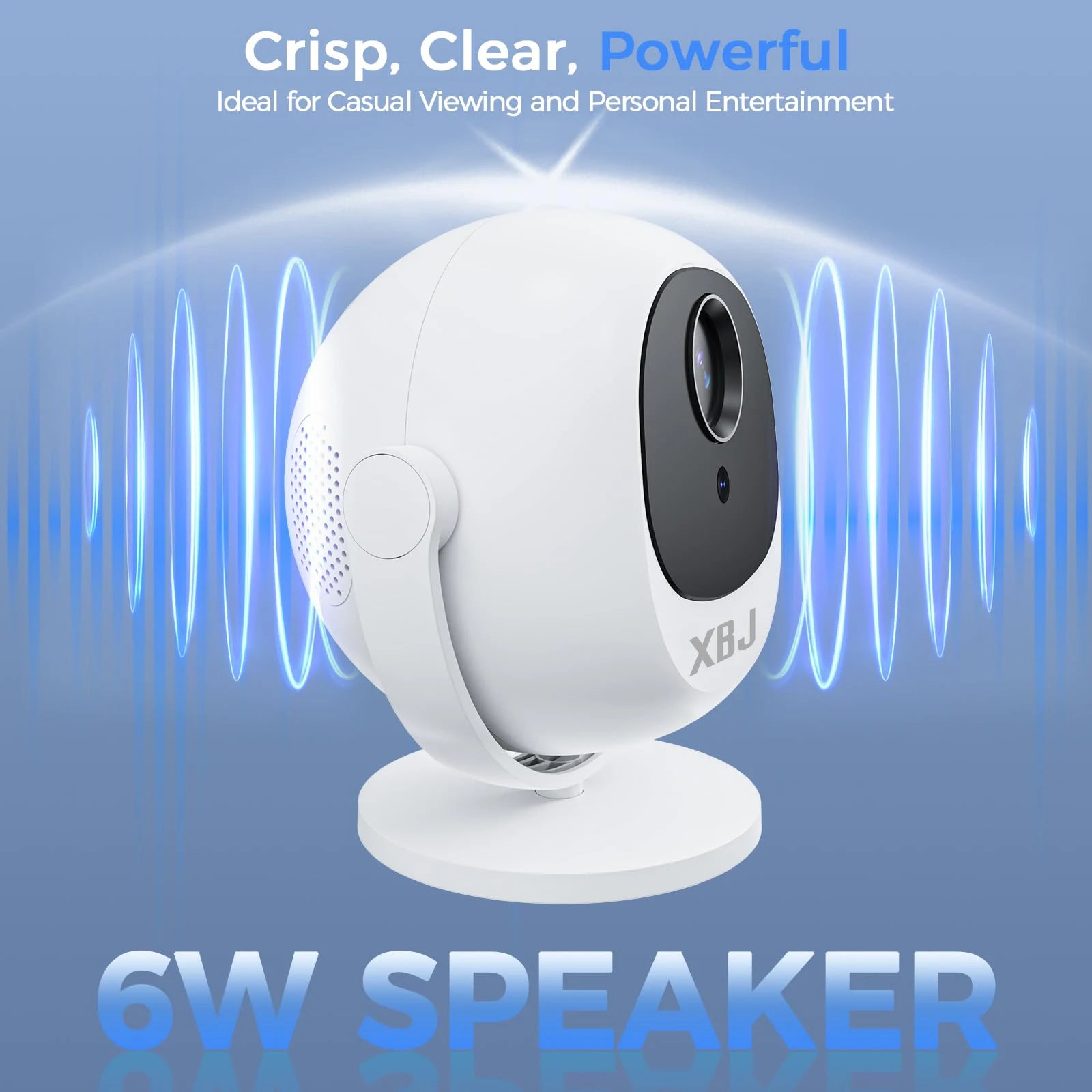 XBJ Mini  4K Home Theater Projector, Android WiFi 6 BT 5.0 Auto Keystone 360° Rotation Portable Video Projector for Outdoor Home