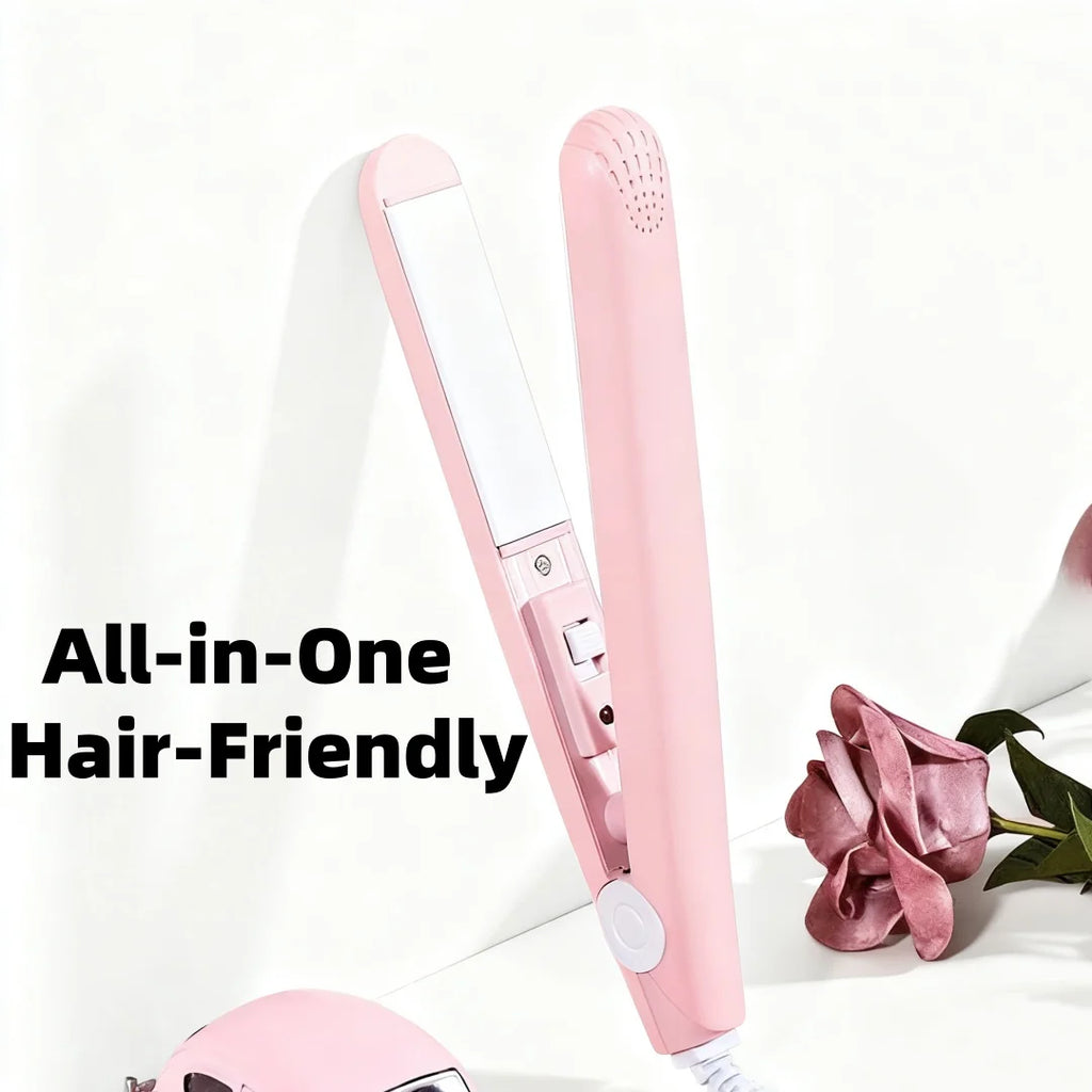 289（2）---- Mini Hair Straightener  - Portable Air Bangs Inward Curls Tool for Women & Students