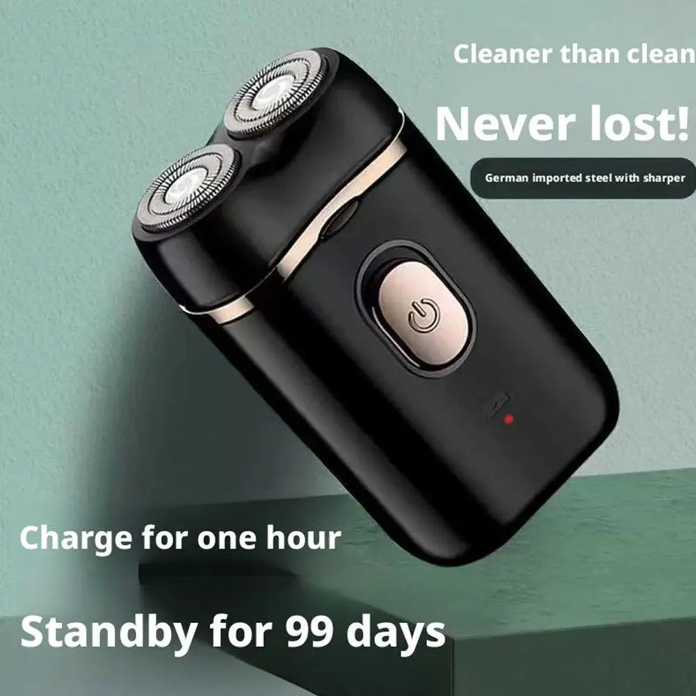 Men's Electric Shaver,Shaving Tool Usb Rechargeable Portable Electric Shaver Mini Travel Rotary Razor, Double Headed Shaver