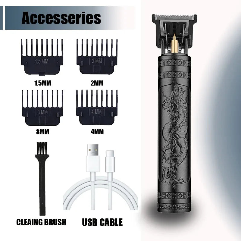 Professional Electric T9 Hair Clipper USB Cordless Beard Trimmer Haircut Grooming Kit Hair Cutting Machine for Stylists