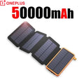 OnePlus 200000mAh Solar Powerbank Portable Folding Solar Panel USB Output Fast Charging Outdoor Camping Waterproof Sun Powerbank