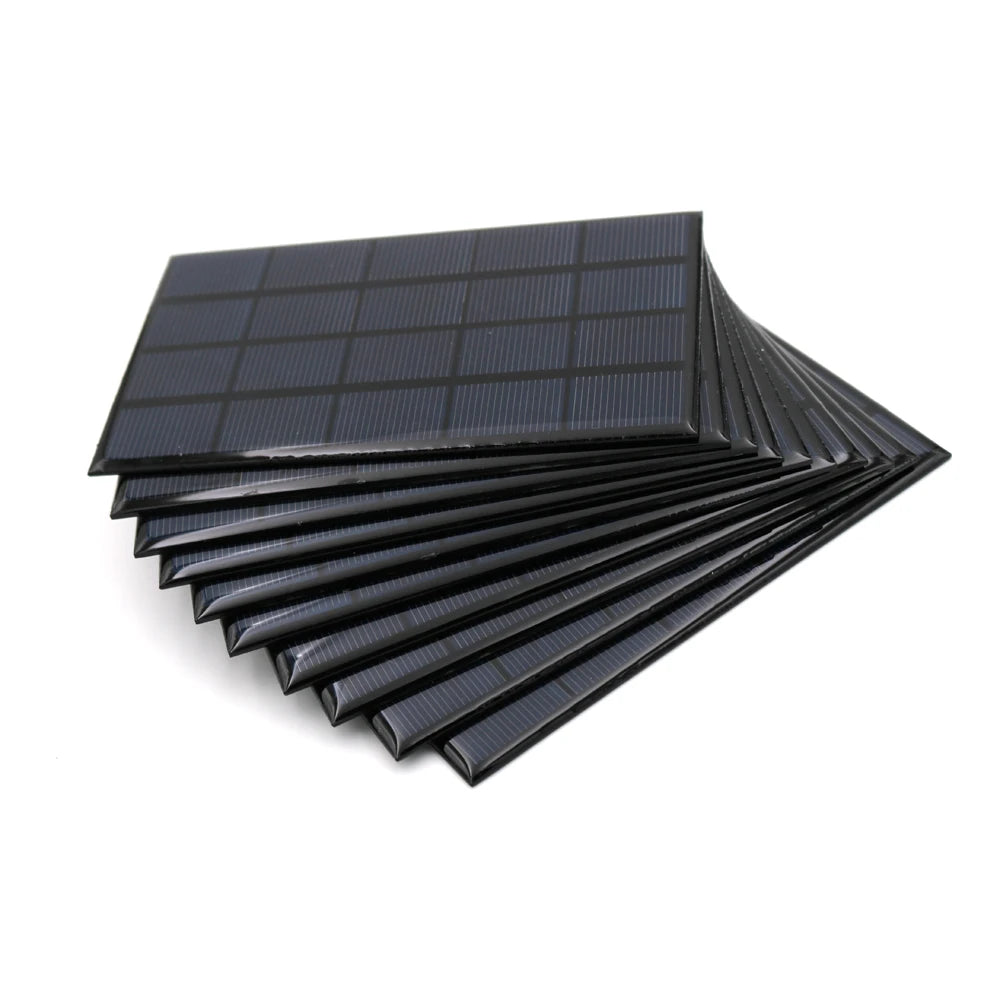 10pcs x 5VDC Solar Panel Power bank 150 160 200 250 500 840 mA Solar Panel 5V Mini Solar Battery cell phone charger portable