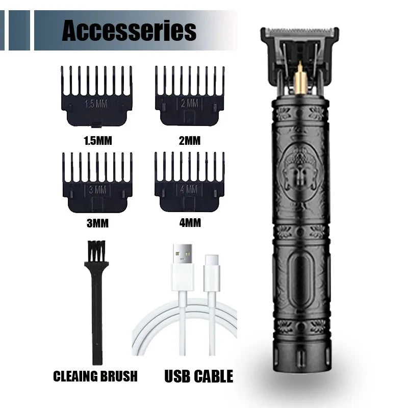 Professional Electric T9 Hair Clipper USB Cordless Beard Trimmer Haircut Grooming Kit Hair Cutting Machine for Stylists