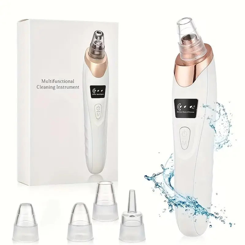 Portable Electric Blackhead Vacuum Remover Kit, Removes Blackheads & Whiteheads, Facial & Skin Care Device, 400mAh