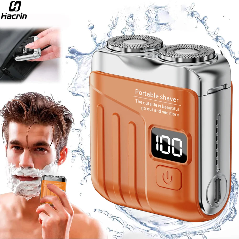 Electric Shaver for Men Beard Trimmer Mini Electric Razor for Men Rechargeable Shaving Razor Dual Blade Men's Shaver Machine