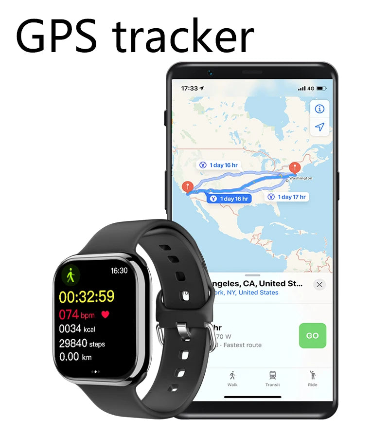 GPS Smart Watch Women Ultra Series 9 NFC Smartwatch Men BT Call IP68 Waterproof Wireless Watches Charging Watch 9 Upgrade IW10