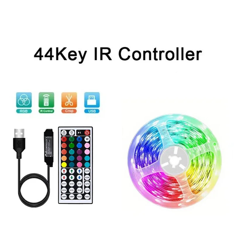 USB LED Strip Lights RGB 5050 1-40m Color Changing Bluetooth App Control Led lamp Diode Tape Ribbon For Room Decor TV BackLight
