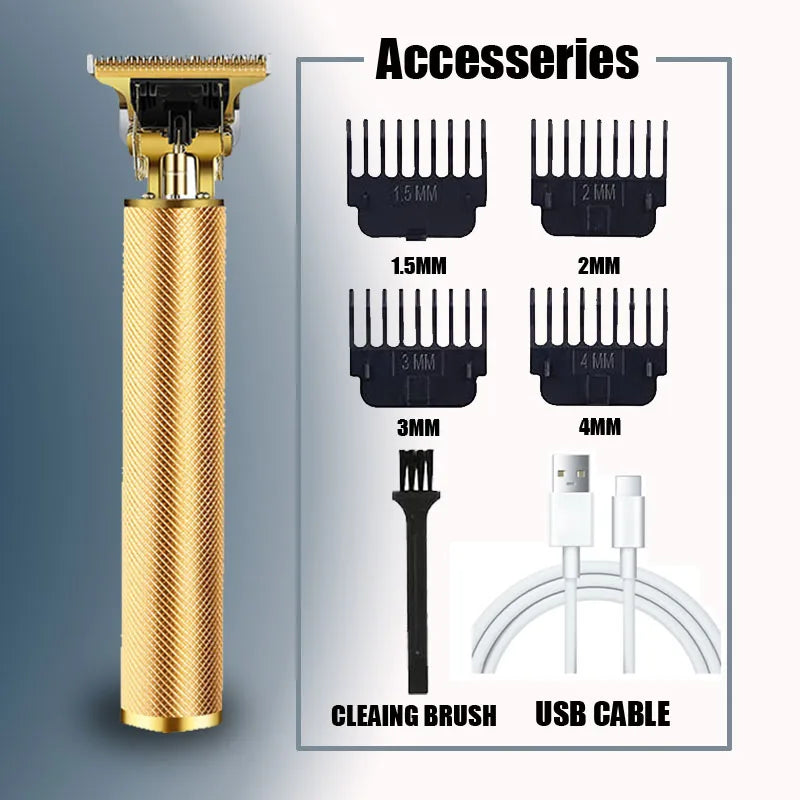 Professional Electric T9 Hair Clipper USB Cordless Beard Trimmer Haircut Grooming Kit Hair Cutting Machine for Stylists