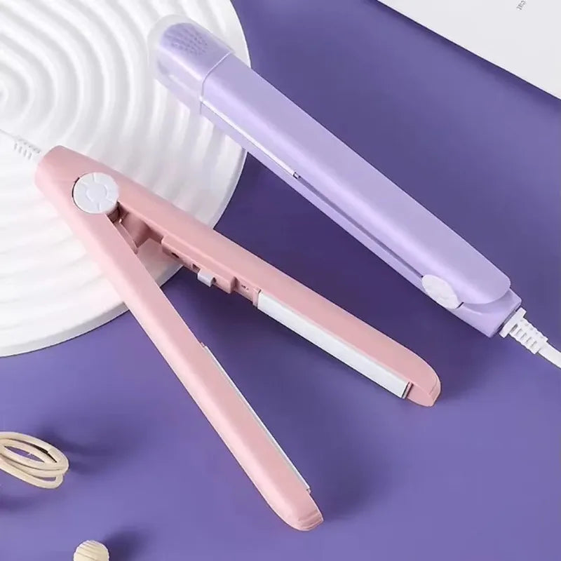 Mini Hair Straightener, Multi-color Splint, Quick Heating, Non-damaging Ceramic Plate, Bangs Clip, Curling and Straightening