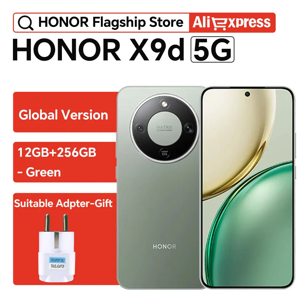 HONOR X9d Global Version 6.79" AMOLED Display 108MP Dual AI Cameras 8300mAh Battery Support 66W Fast Charging Android15 Dual SIM