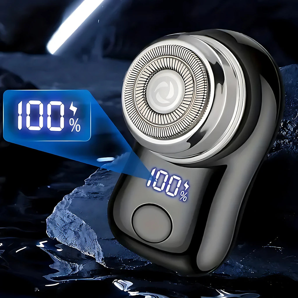 Man Electric Beard Shaver,Stainless Steel Spiral Razor,USB Rechargeable, Net Shaving Function, 1 Level, 1 Razor,Battery Life.