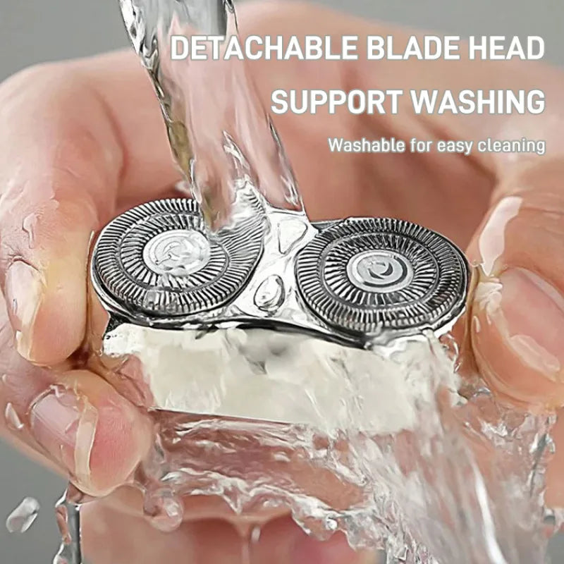 USB Rechargeable Men's Electric Shaver, Portable Waterproof, Whole Body Washable Travel Shaver for Daily & Travel