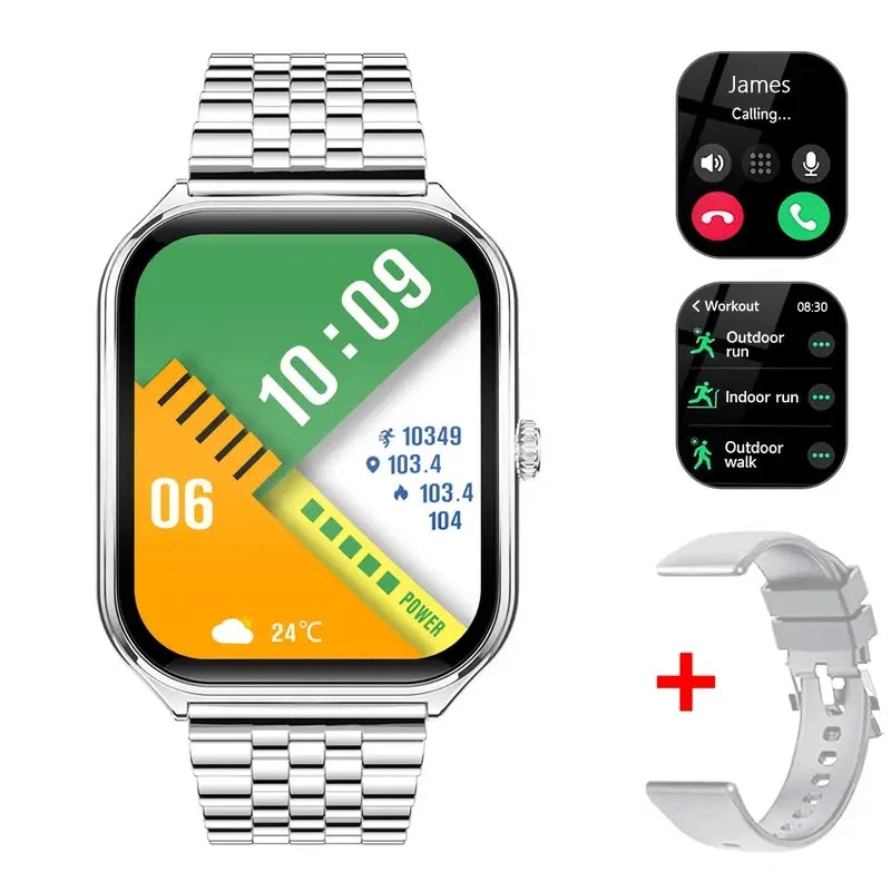2026New Ultra Thin Smart Watch men 1.96" AMOLED 360*360 HD Pixel Display Always Show Time Call Reminder Smartwatch Ladies