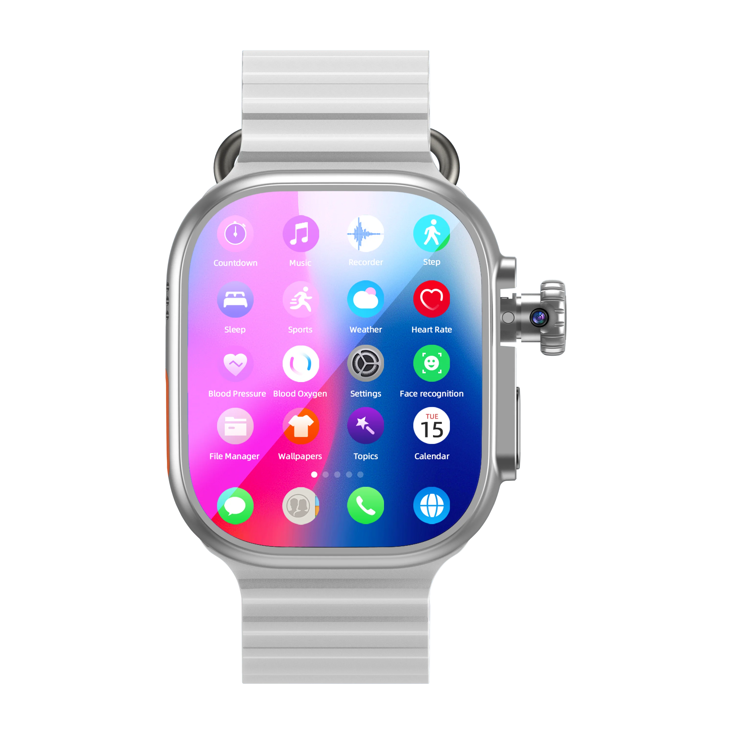 Ultra4 Smartwatch Men WIFI Touch ID NFC Infrared Smartwatch With Rotary Camera Infrared Control TouchID Sim Card Slot Video Call