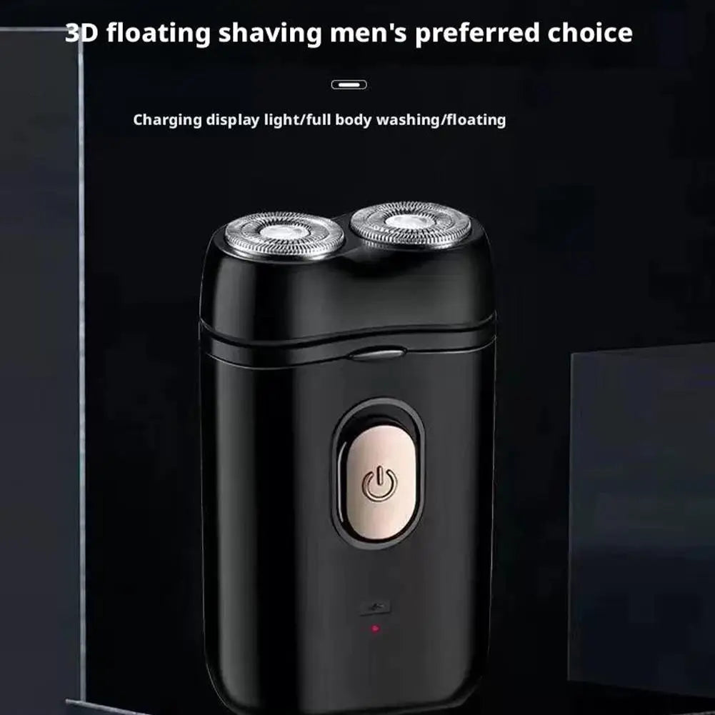 Men's Electric Shaver,Shaving Tool Usb Rechargeable Portable Electric Shaver Mini Travel Rotary Razor, Double Headed Shaver