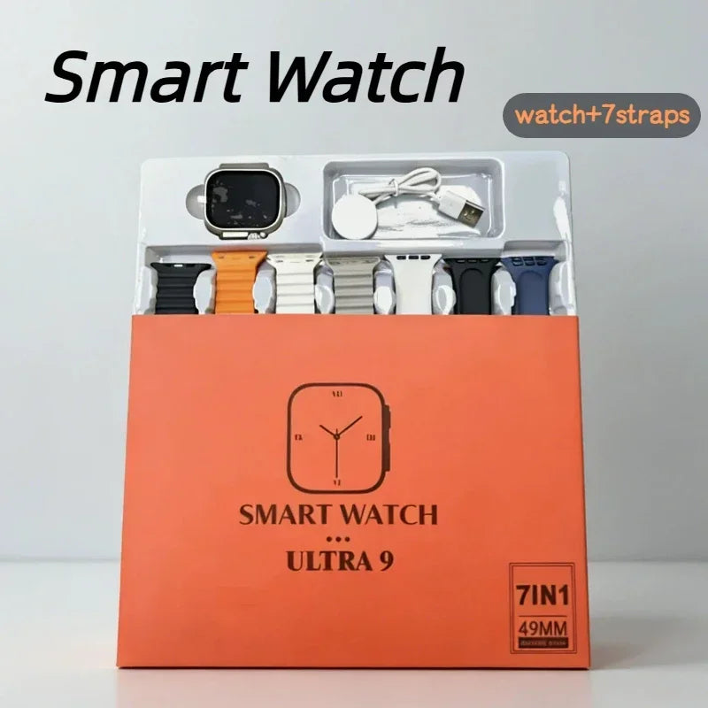 7 Watch Straps New S900 Ultra Smartwatch Amoled Circular Screen ECG Monitoring Reloj inteligente with Protective Case