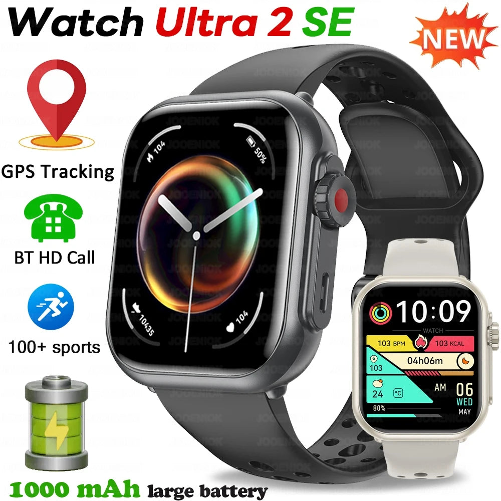 Watch Ultra 2 SE Smart Watch Men Women 1000mAh Bluetooth Call Sports Fitness Bracelet IP68 Waterproof Smartwatch IOS