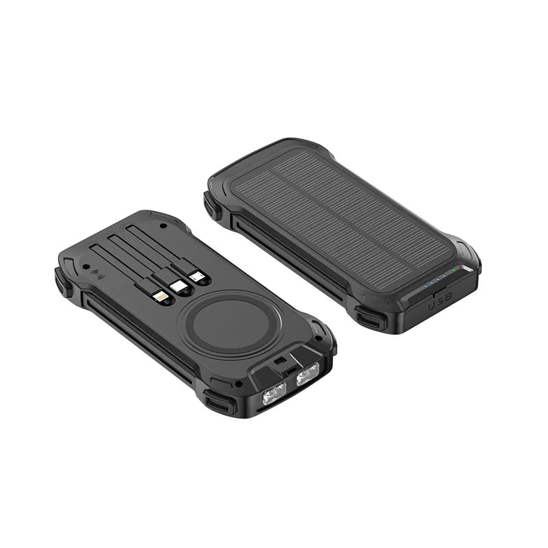 Solar Power Bank Wireless 200000mAh Large Capacity Fast Charging External Battery Outdoor Survival Emergency Equipment