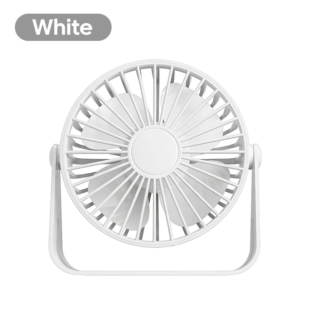 Mini Desktop Fan Nature Breeze USB Rechargeable Cable Small Fan For Student Dormitory Computer Summer Gadget Home Desk Office