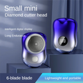 B06B-Portable USB Electric Mini Shaver For Men Pocket Electric Shaver Beard Trimmer Digital Display (C)