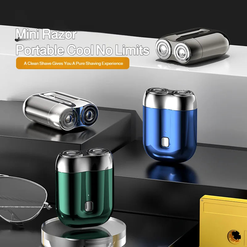 USB Rechargeable Men's Electric Shaver, Portable Waterproof, Whole Body Washable Travel Shaver for Daily & Travel