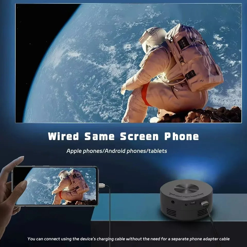 YT200 home high-definition projector miniature portable small mobile phone projector wireless LCD Mini USB Projection