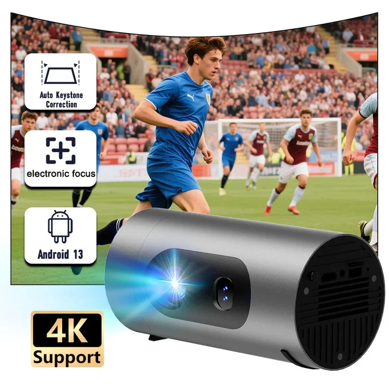 Newest Home Projector Q8 Mini Android 13 WIFI 6 With Speakers Portable Cinema Outdoor Projector Supports Power Bank Charging